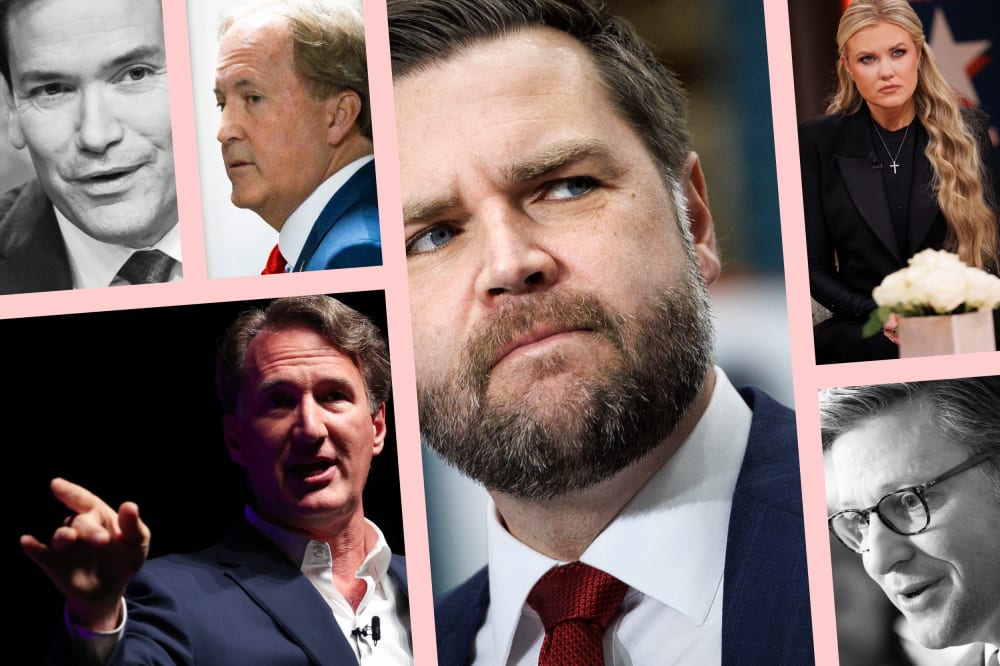 Marco Rubio, Ken Paxton, JD Vance, Erika Kirk, Mike Johnson and Glenn Youngkin.