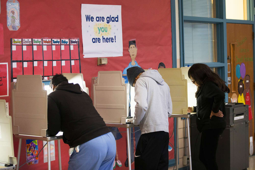 Residents cast their votes at a polling place on Nov. 4, 2014 in Ferguson, Mo. (Photo by Scott Olson/Getty)