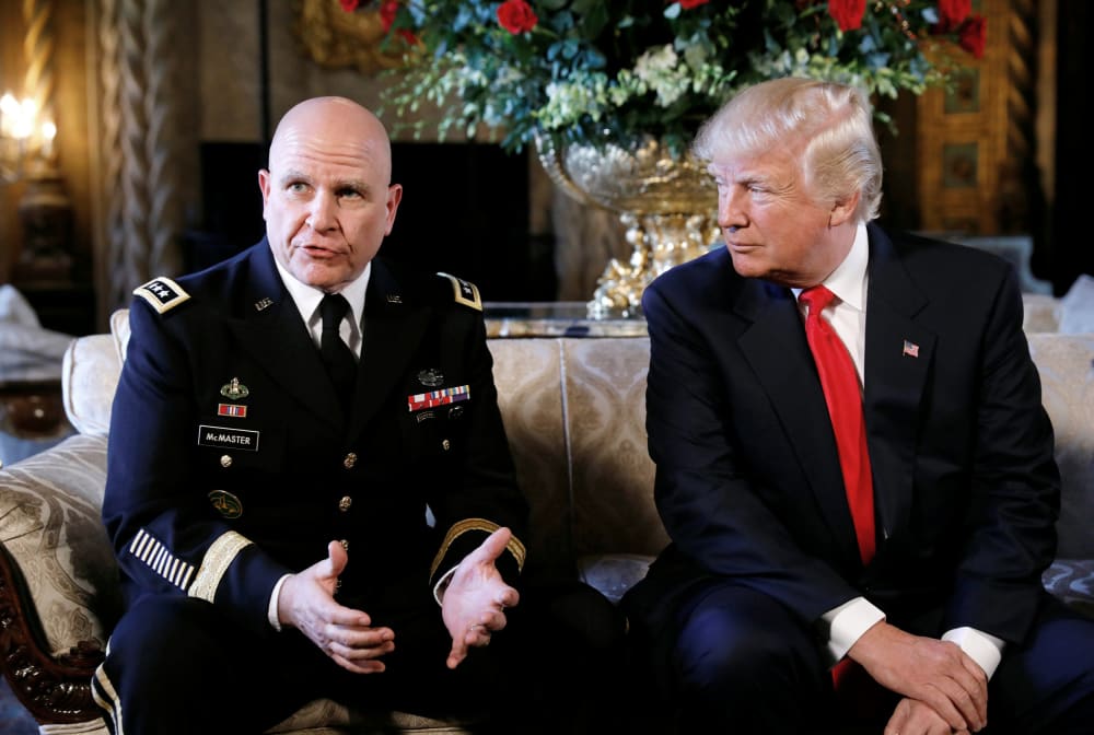 Image: Trump announces Army Lt. Gen. H.R. McMaster as his National Security Adviser at his Mar-a-Lago estate in Palm Beach, Florida