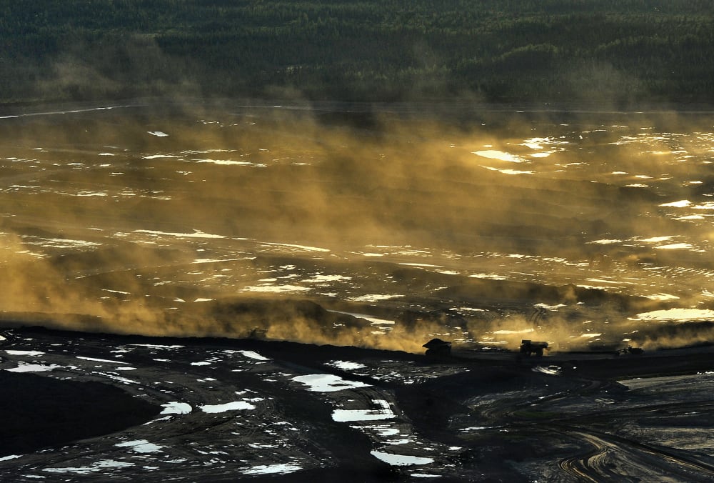 Oil sands near Fort McMurray, Alberta, Canada. The oil extracted from this area is the product that would travel through the proposed Keystone XL oil pipeline.