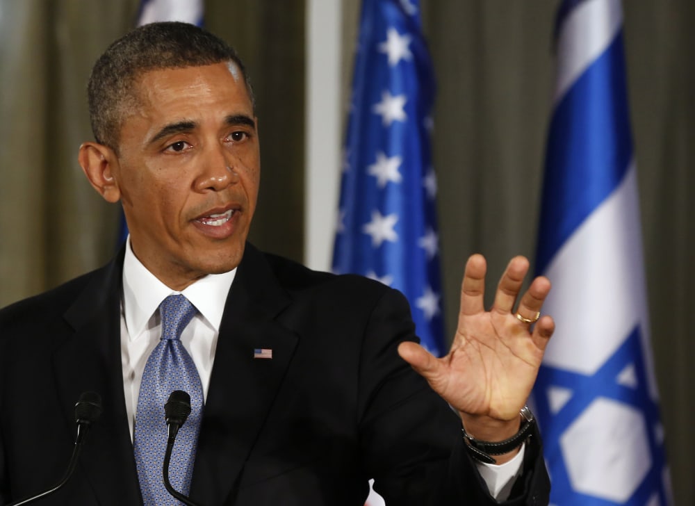 President Obama speaks at a news conference with Israel's Prime Minister Benjamin Netanyahu at the Prime Minister's residence in Jerusalem, March 20, 2013 (REUTERS/Larry Downing)