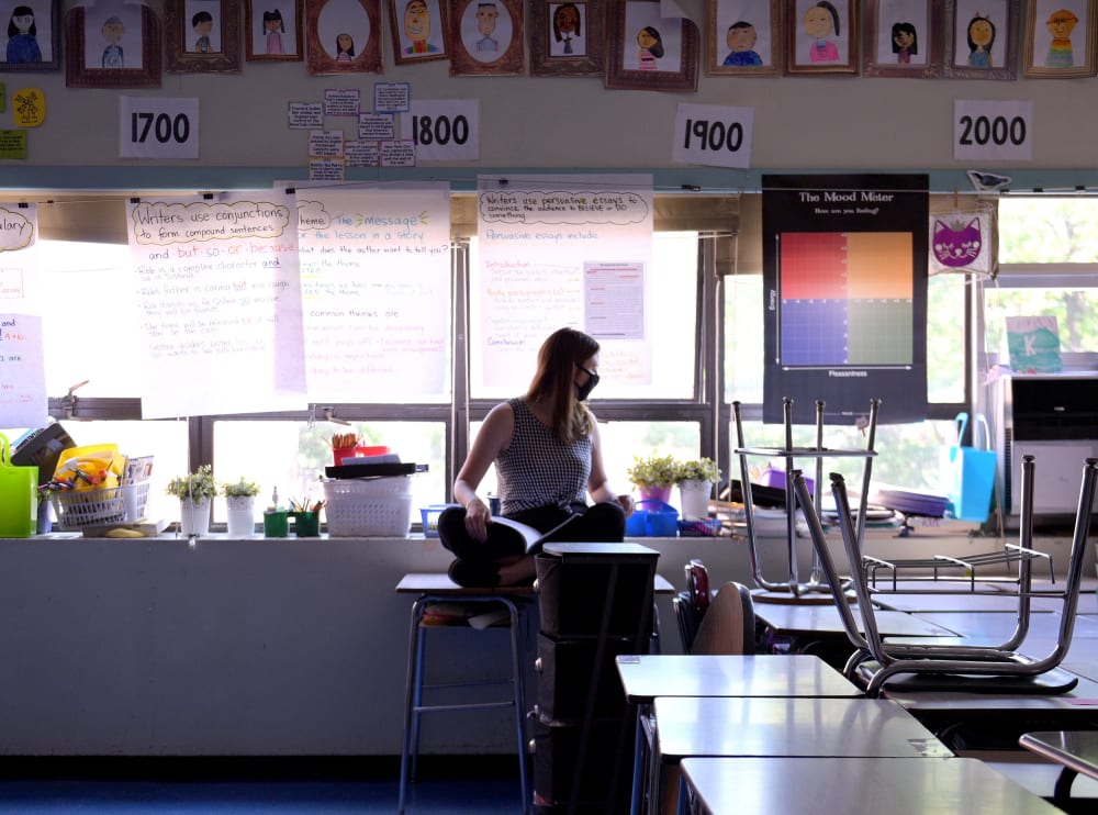 Image: New York City School Prepares For Virtual Graduation