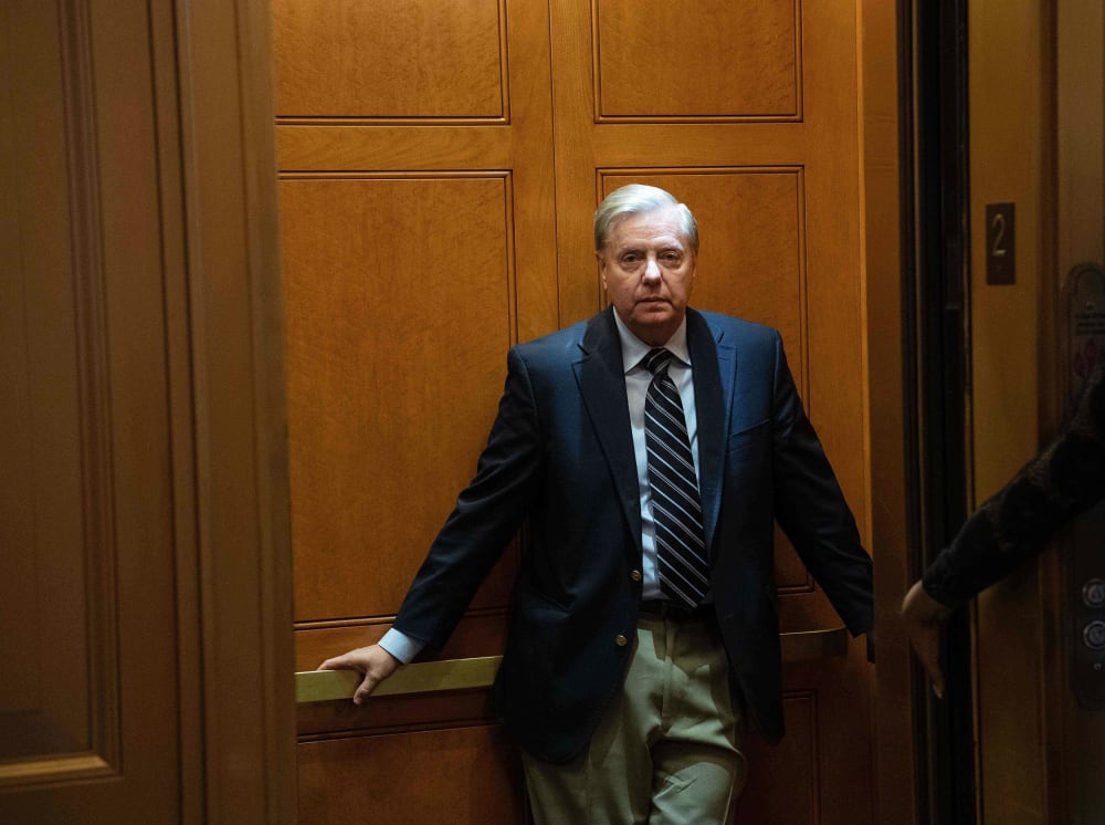 Image: Sen. Lindsey Graham, R-S.C., at the Capitol on May 2, 2019.