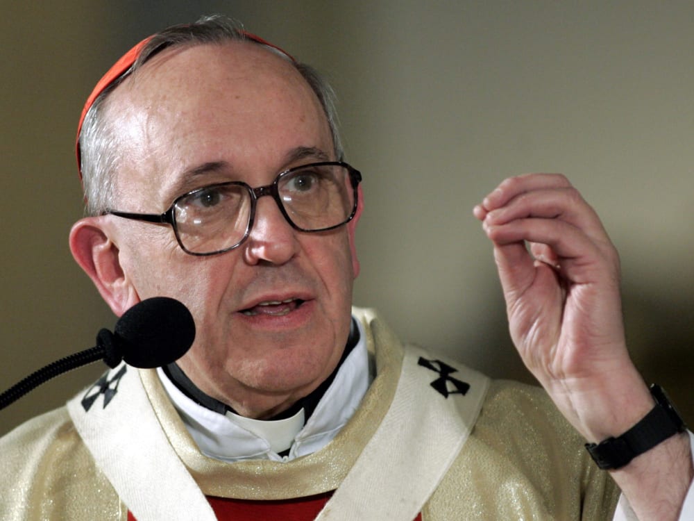 File PHoto: Argentine Cardinal Jorge Mario Bergoglio conducts a mass in honor of Pope John Paul II at the Buenos Aires cathedral in this April 4, 2005 file photograph. Bergoglio of Argentina was elected pope on March 13, 2013 to lead the Roman Catholic...