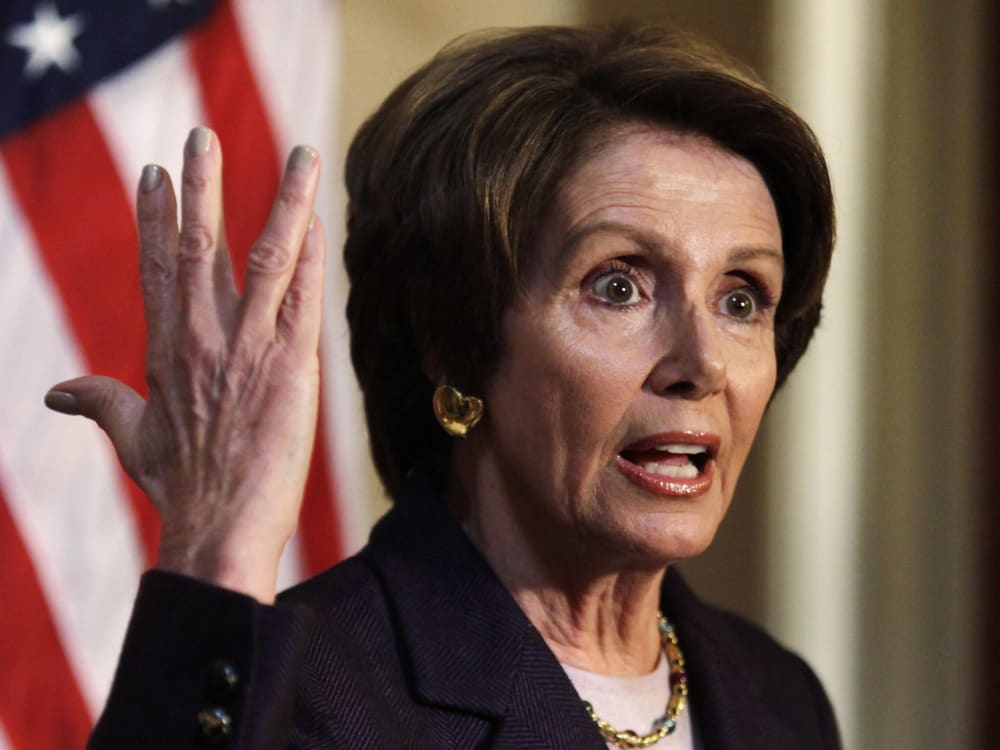 U.S. House Minority Leader Nancy Pelosi, D-Ca., speaks to the media on Capitol Hill in Washington, December 7, 2012. With about three weeks left before the "fiscal cliff" deadline, the task of avoiding the steep tax hikes and spending cuts was down to...