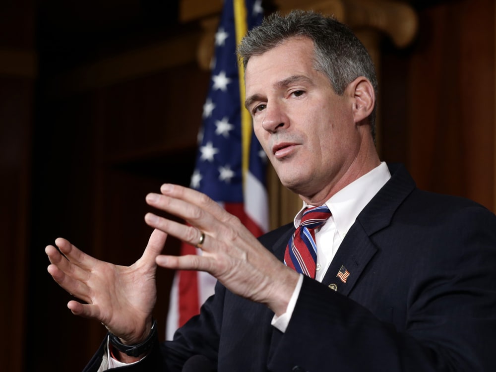 Former Sen. Scott Brown (Photo by AP Photo/Alex Brandon)