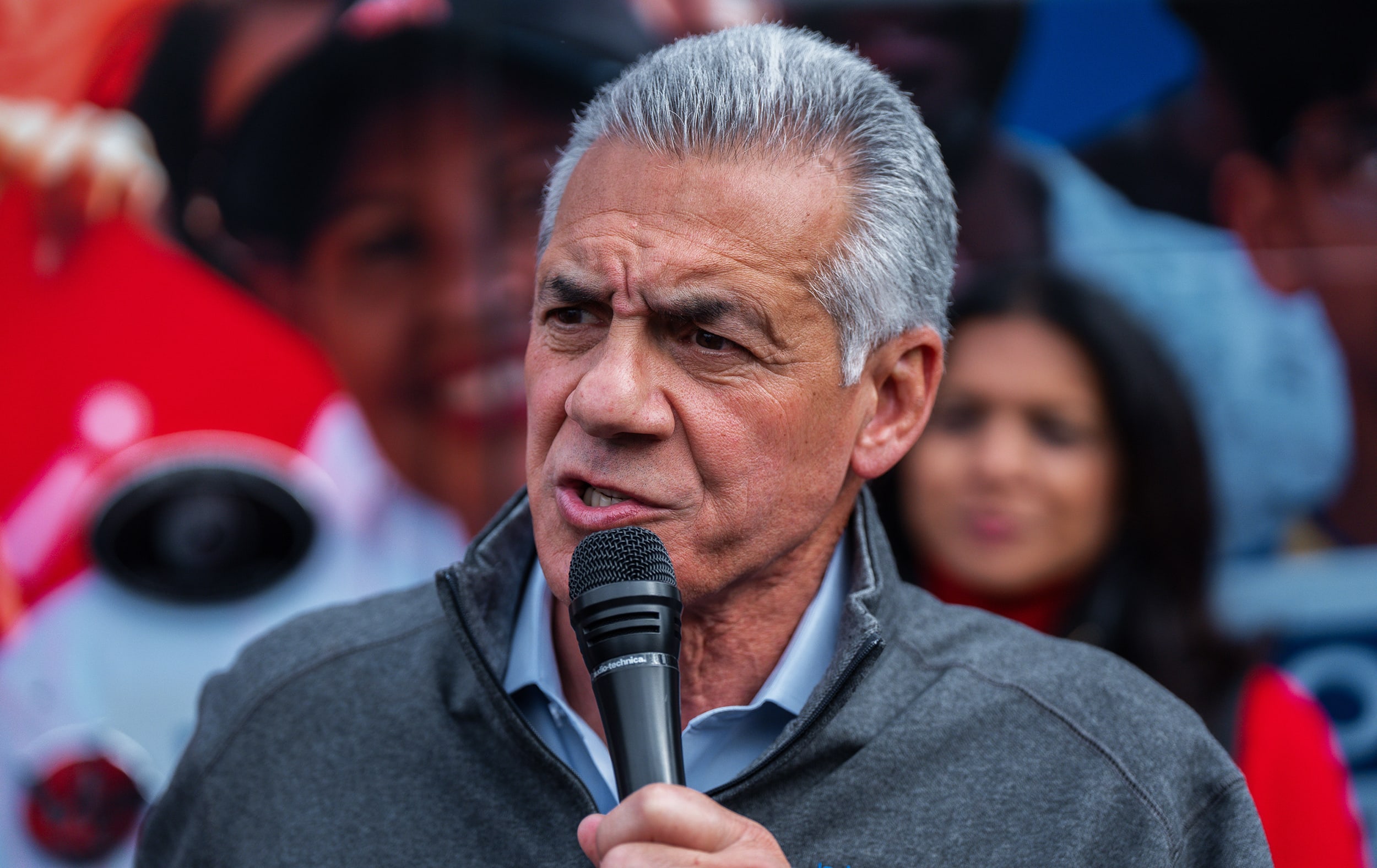 Jack Ciattarelli speaking at a rally.