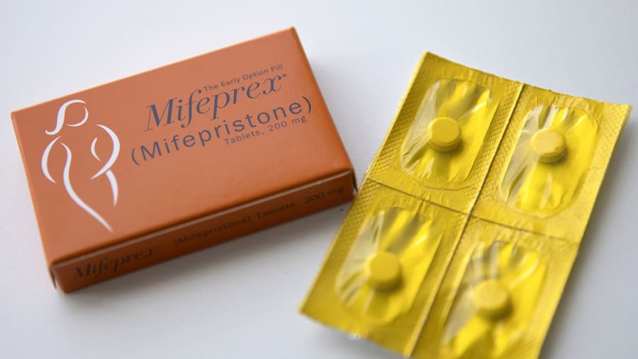 Mifepristone and Misoprostol pills pictured on Oct. 3, 2018.