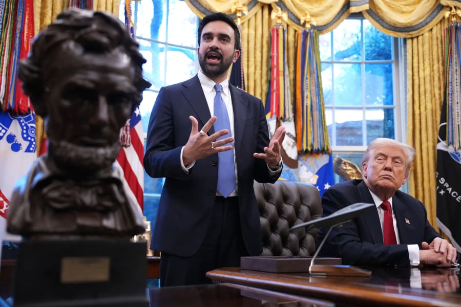 New York City Mayor-elect Zohran Mamdani and President Donald Trump meet in the Oval Office.