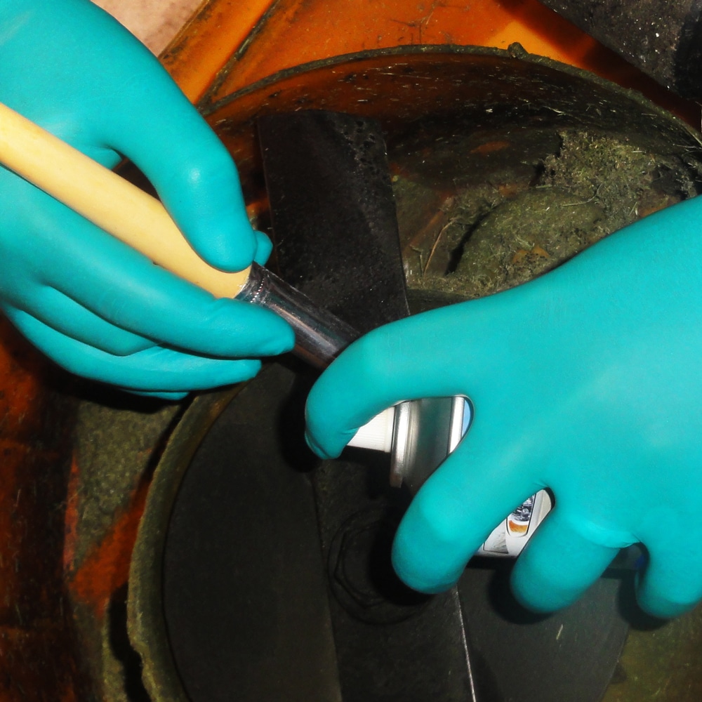 skytec teal nitrile gloves