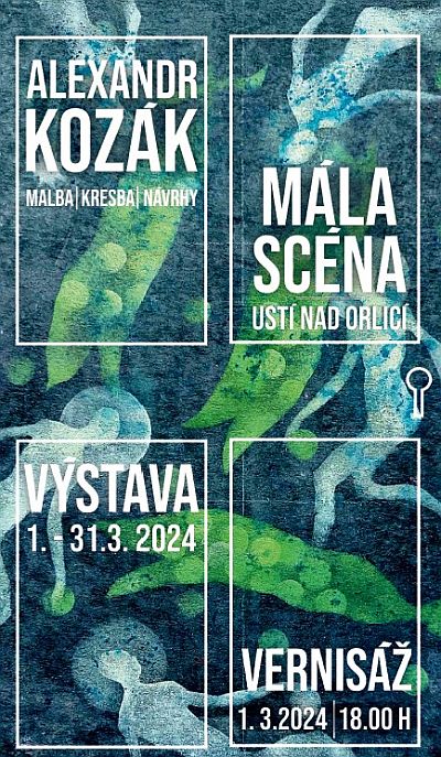 Výstava. Alexandr Kozák. Malba, Kresba, Návrhy