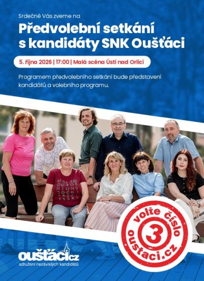 Předvolební setkání s kandidáty SNK Oušťáci