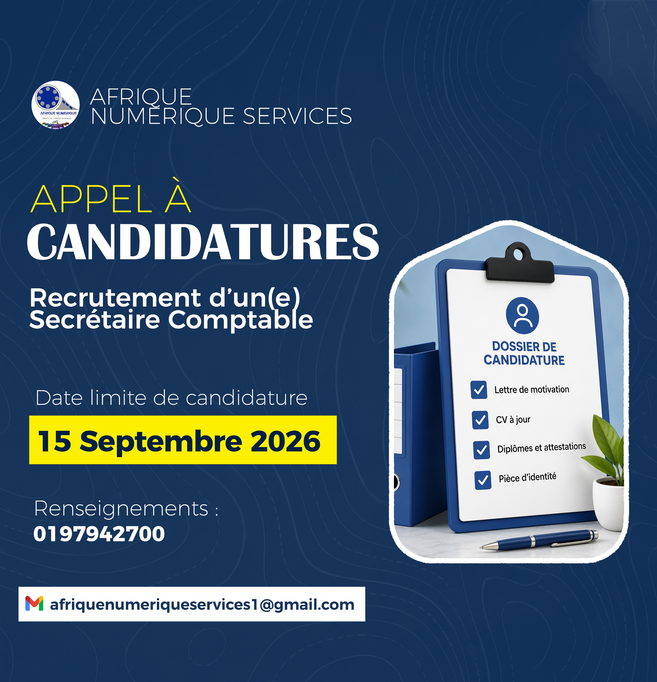 📢 APPEL À CANDIDATURES