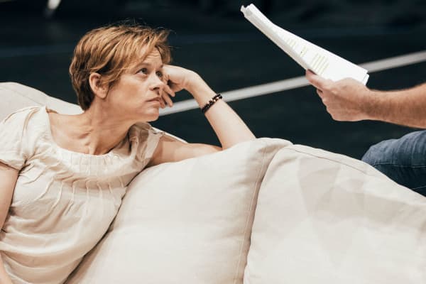 Nadine Garner in rehearsal for Emerald City. Photo: Charlie Kinross