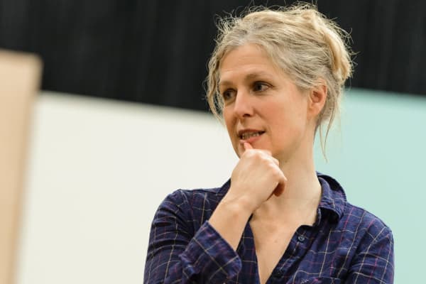 Sarah Goodes in rehearsal on 2018's A Doll's House, Part 2. Photo: Deryk McAlpin