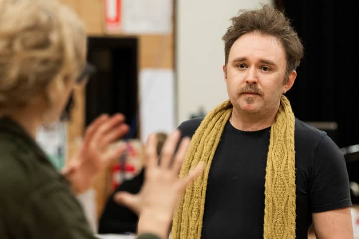 Robin Goldsworthy in rehearsal for Cyrano. Photo: Charlie Kinross