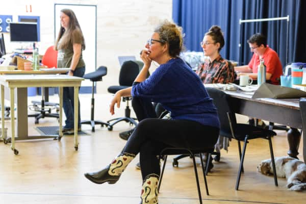 Lungs production team in rehearsal