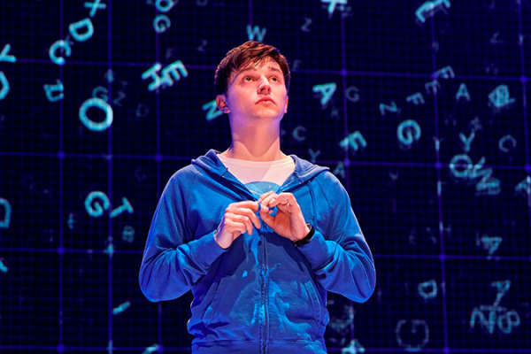 Joshua Jenkins (Christopher) in The Curious Incident of the the Dog in the Night-Time, photo by Brinkhoff&Mogenberg