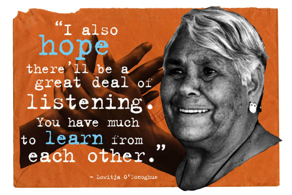 Artwork for Dr Lowitja O’Donoghue’s opening of the National Congress of Australia’s First People