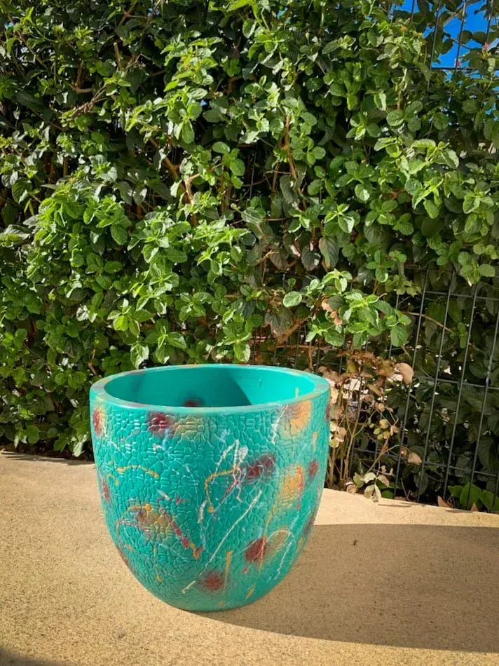 Grand pot turquoise 1