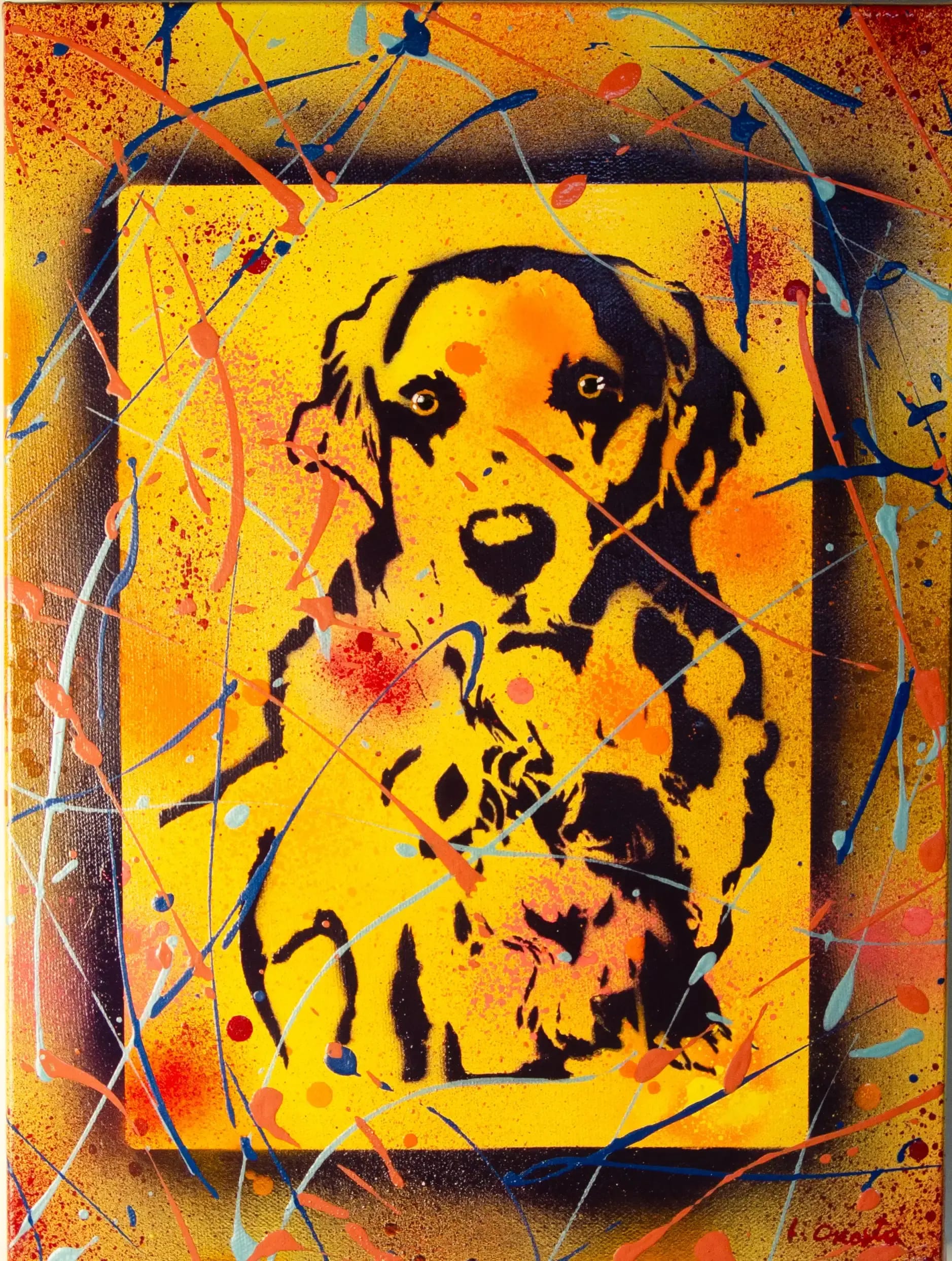 Portrait pop art de votre animal, peint à la main
