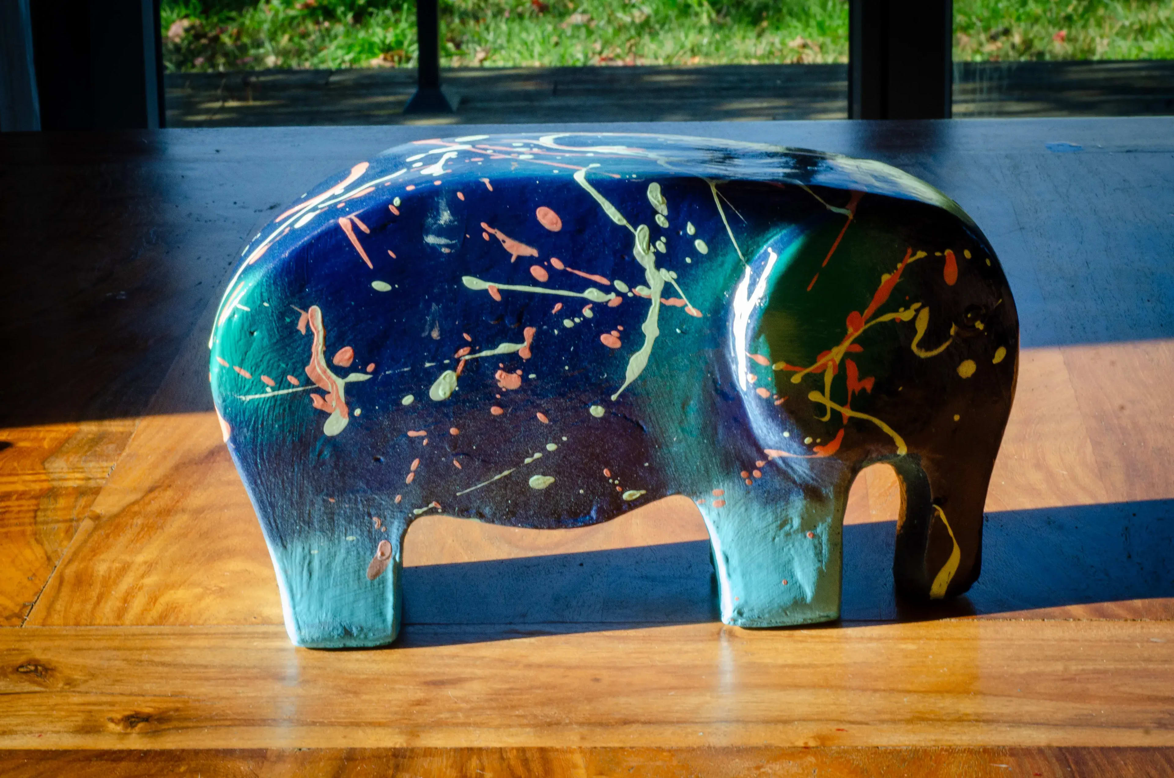 ’Éclabousseur Créatif – Eléphant en céramique 1