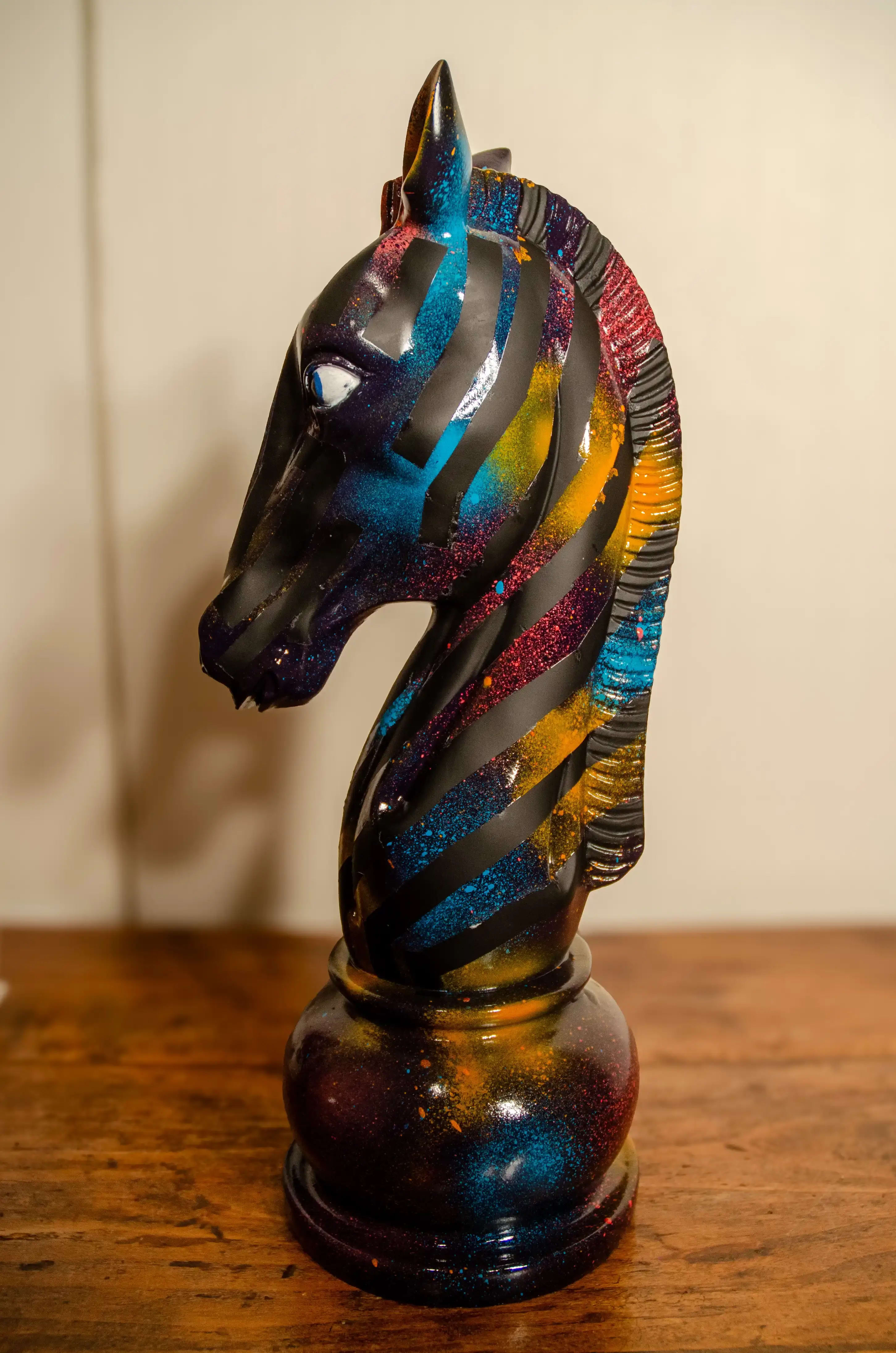 Knight Zebra - Sculpture de zebre en résine 3