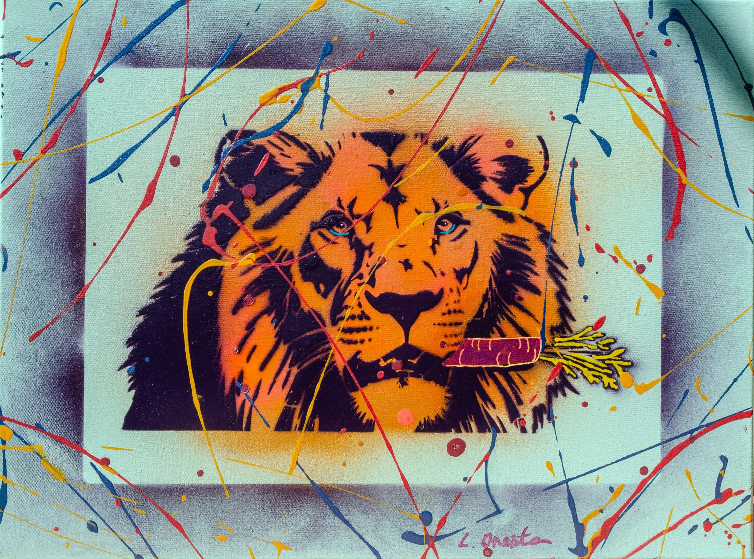 Lion vegan en street art 1
