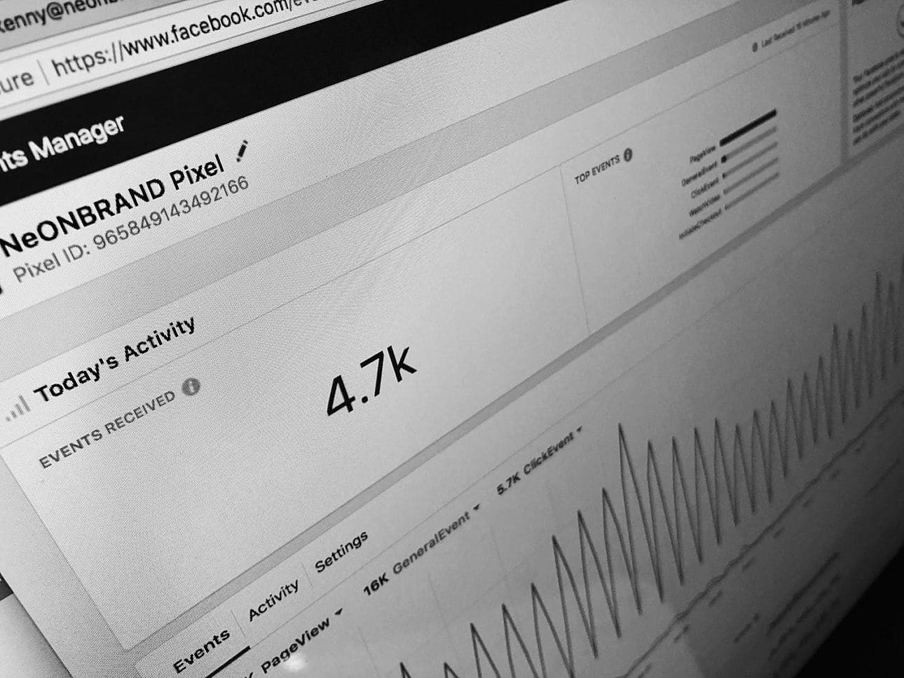 Social Media data black and white