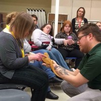 Exotic Explorers at a local SEN group showing a Bearded Dragon