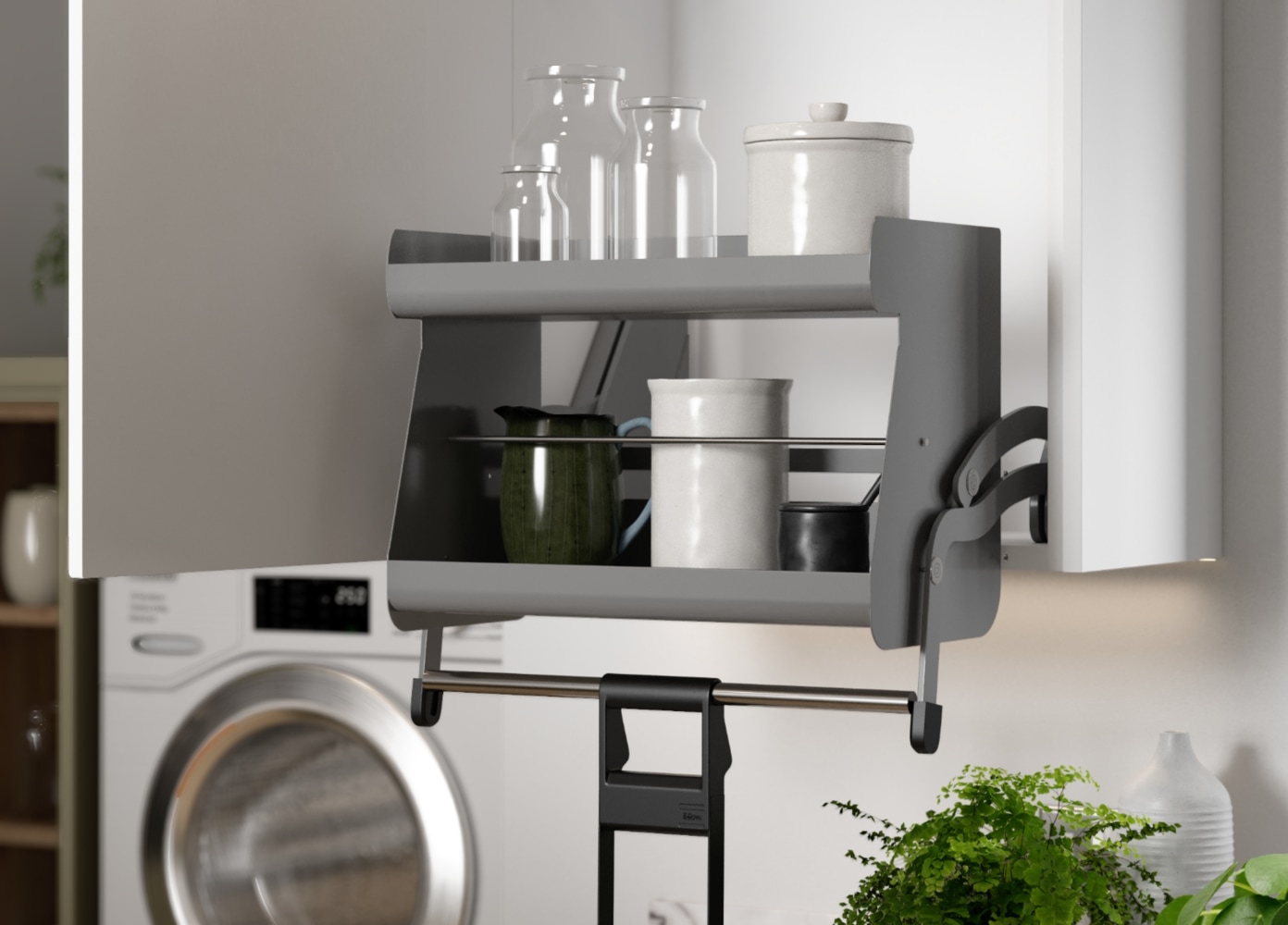 Accessible kitchen shaker classic pullout