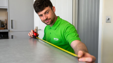 Home measure appointment close up