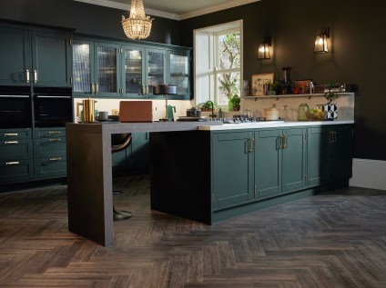 Dark wood flooring