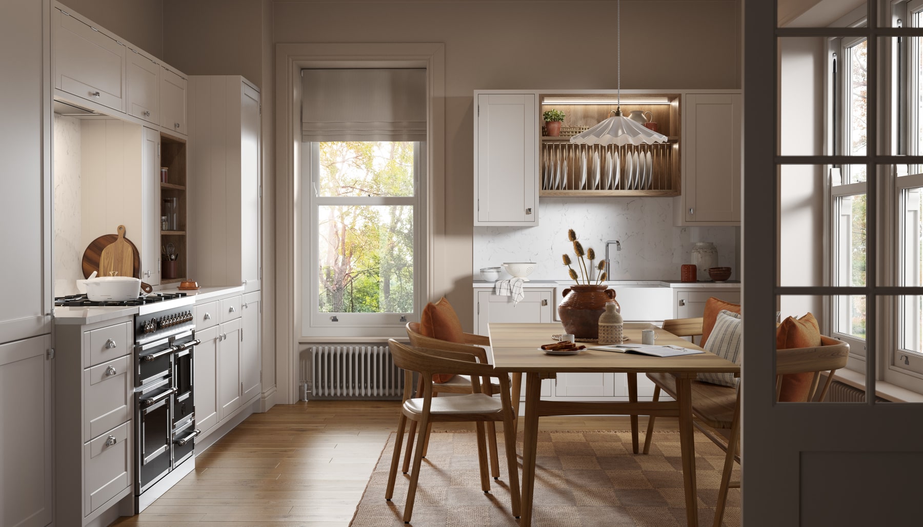 Inframe Shaker Classic Ermine Kitchen | Mushroom White Matt | Wren