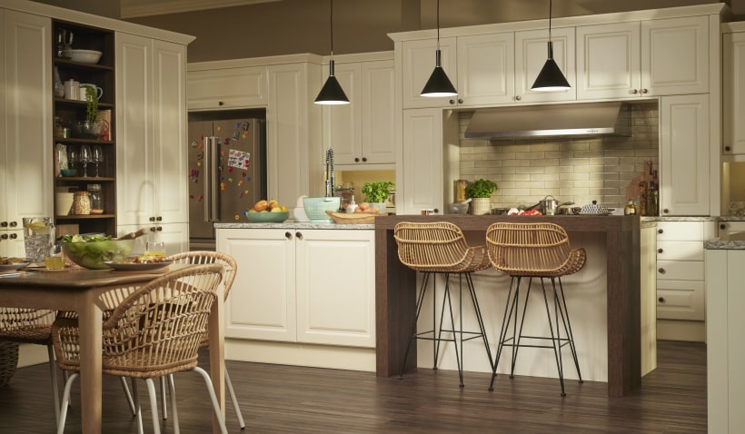 Modern faucet in the Georgian Kitchen in Cream Matte