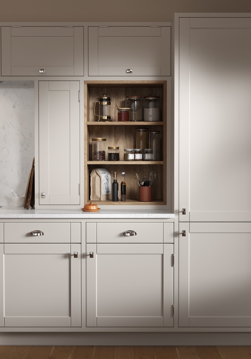 Inframe Shaker Classic Ermine Kitchen | Mushroom White Matt | Wren
