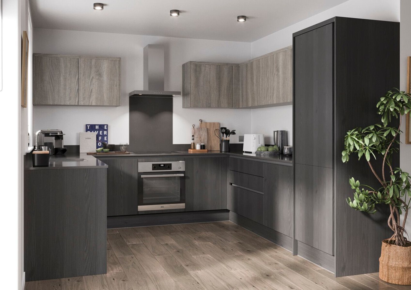 Milano Contour HD Kitchen in Pencil Grey | Matt Finish | Wren