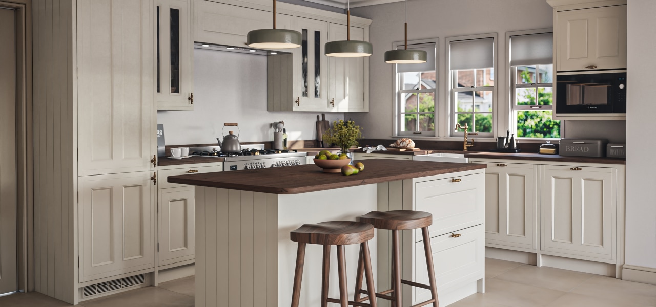 Inframe Country Ermine Kitchen in Cream Matt kitchen