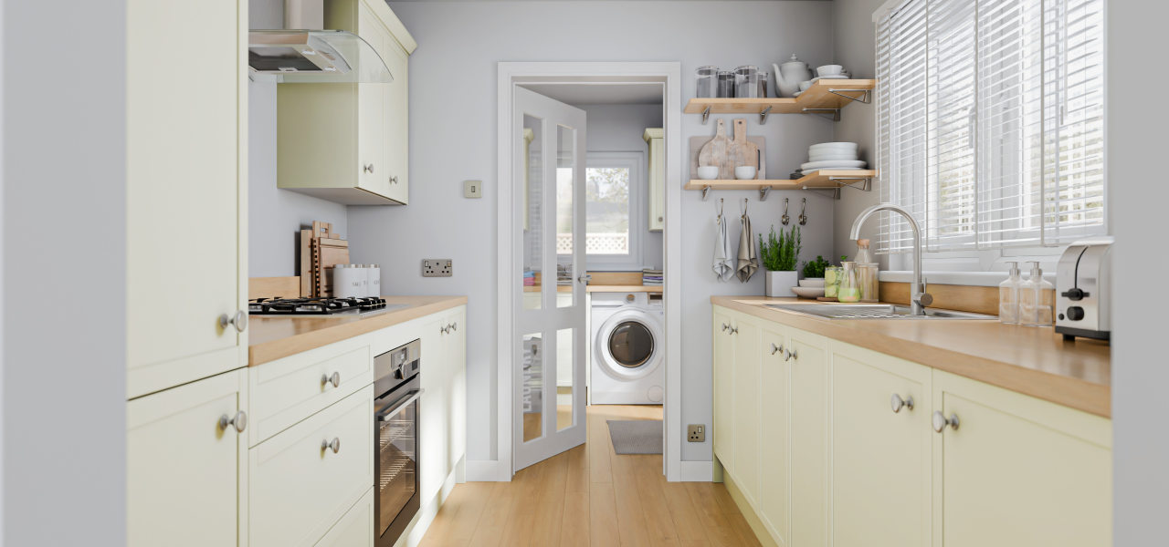 Shaker Slim Kitchen in Cream Matt kitchen