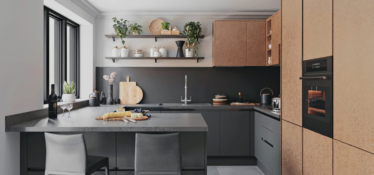 Milano Elements Kitchen in Hammered Copper kitchen