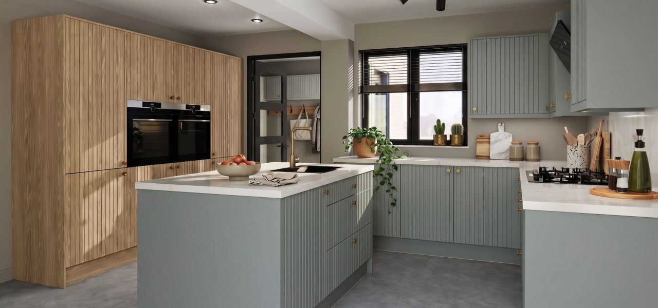Athena Kitchen in Cloud Blue Matt kitchen