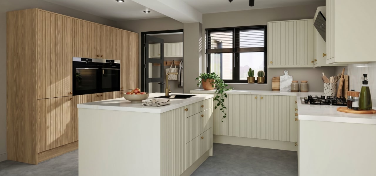 Athena Kitchen in Cream Matt kitchen