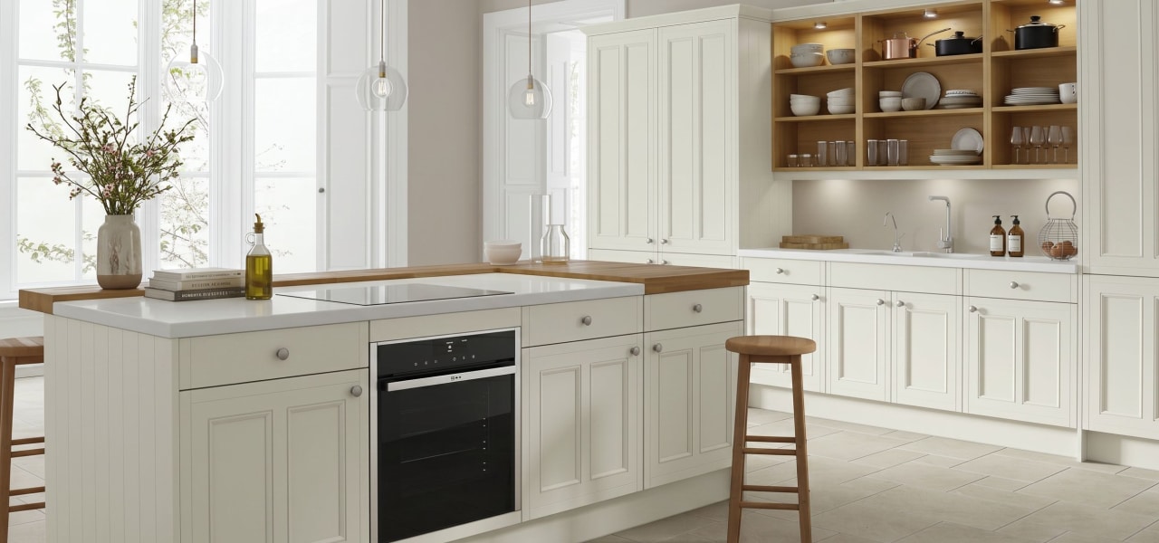 Country Ermine Kitchen in Cream Matt kitchen