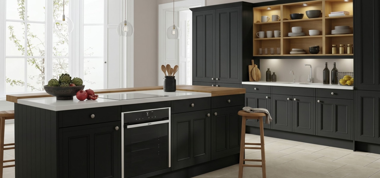 Country Ermine Kitchen in Nero Matt kitchen