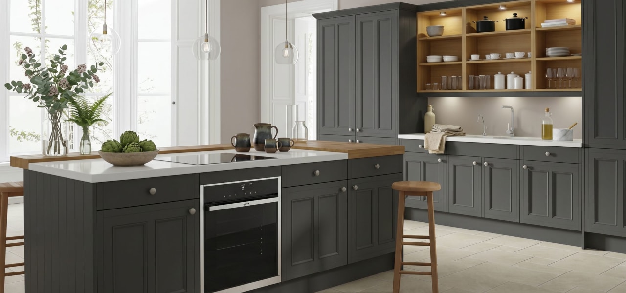 Country Ermine Kitchen in Pencil Grey Matt kitchen