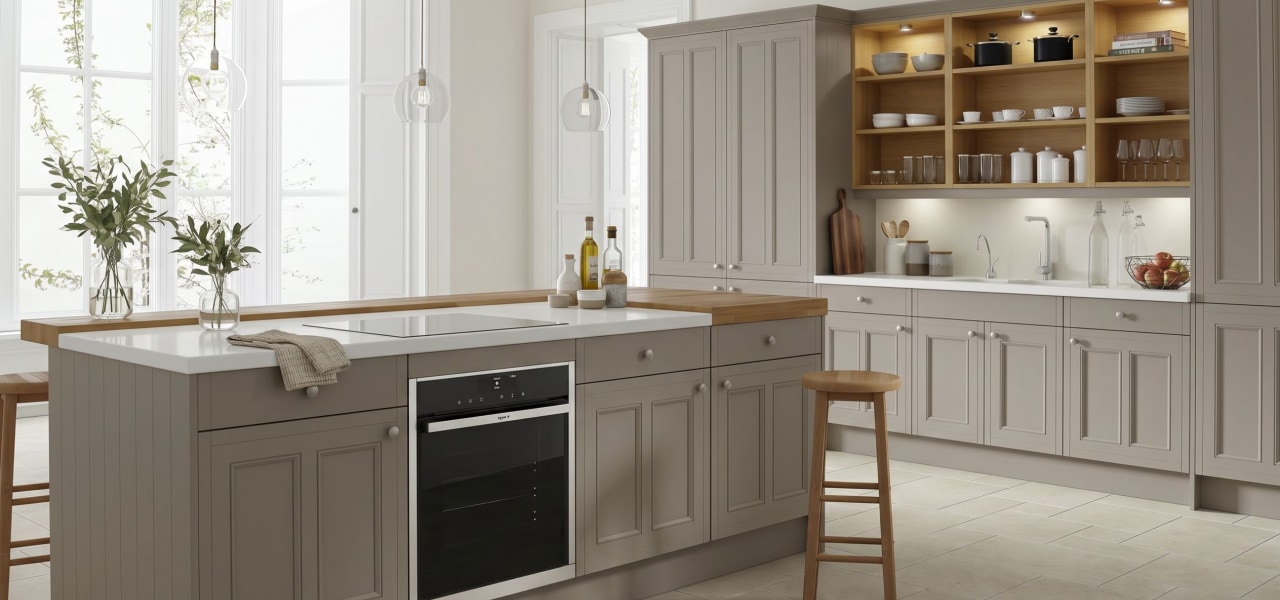 Country Ermine Kitchen in Truffle Matt kitchen