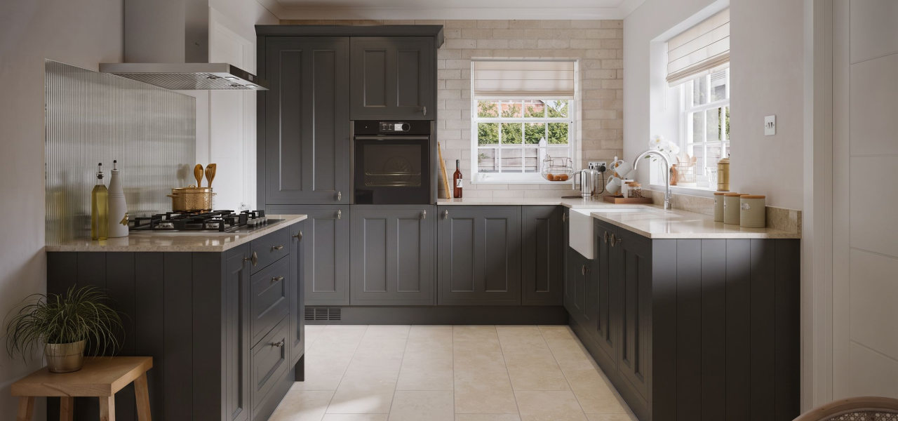 Country Ermine Kitchen in Pencil Grey Matt kitchen
