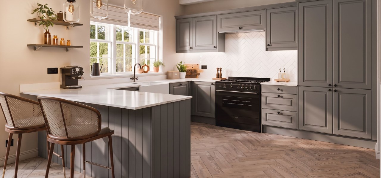 Georgian Ermine Kitchen in Ash Grey Matt kitchen