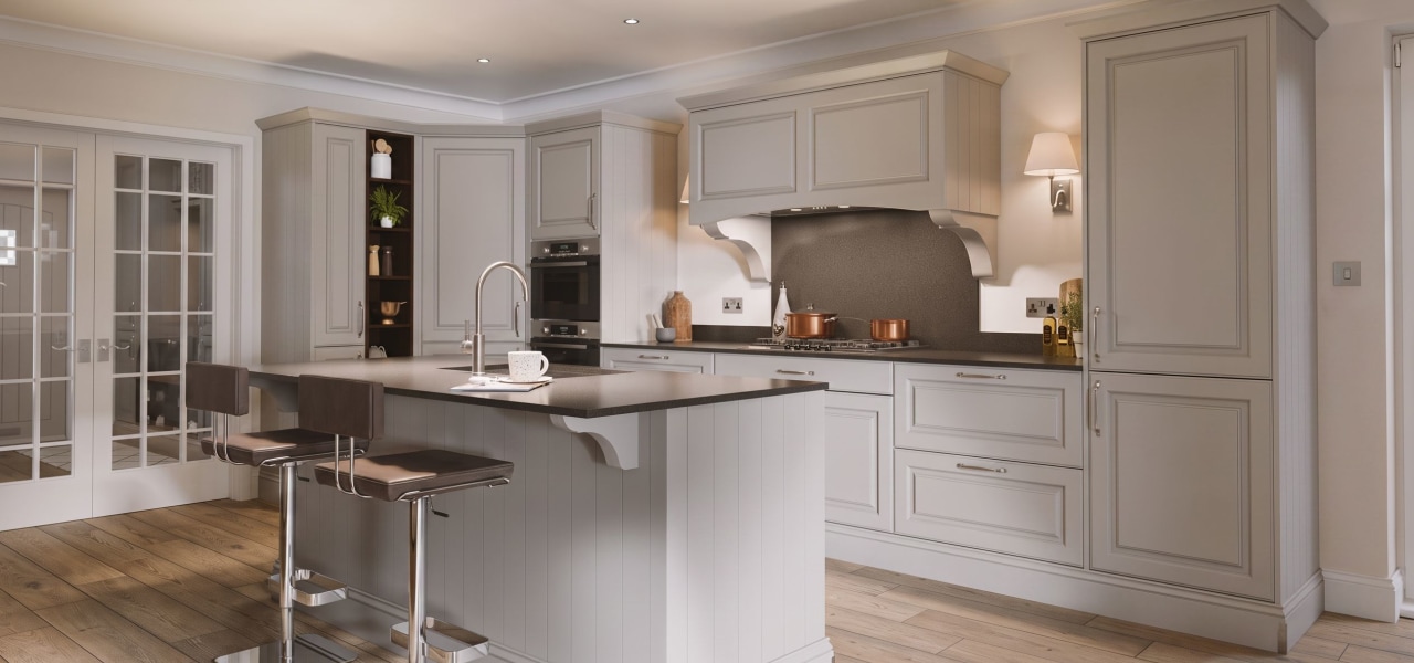 Georgian Ermine Kitchen in Chalk White Matt kitchen
