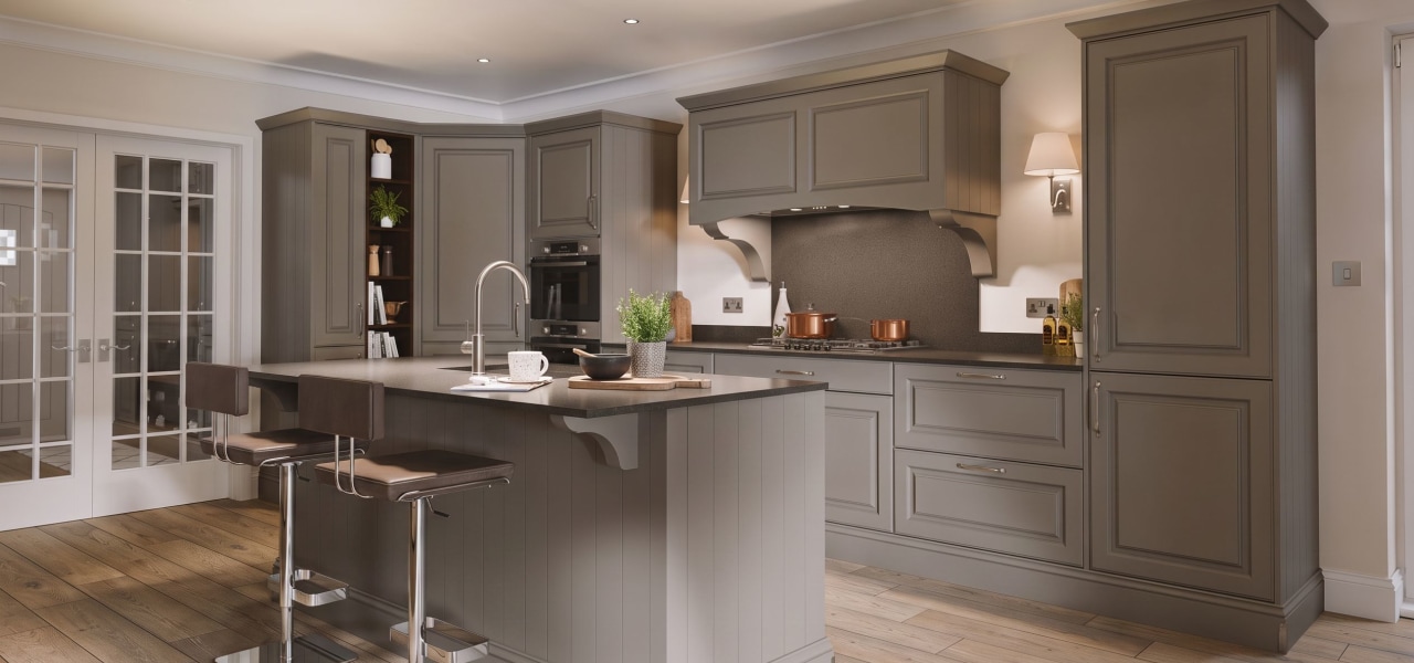 Georgian Ermine Kitchen in Truffle Matt kitchen